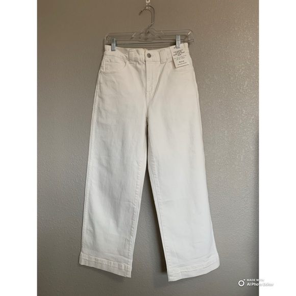 Madewell Petite Perfect Vintage Wide-Leg Crop Jean Tile White Size 26 Petite NWT - Picture 3 of 17